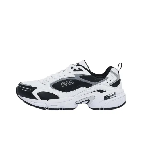 FILA Memory Decimus Anti-Slip Wear-Resistant Low-Top Casual Shoes Unisex White Black