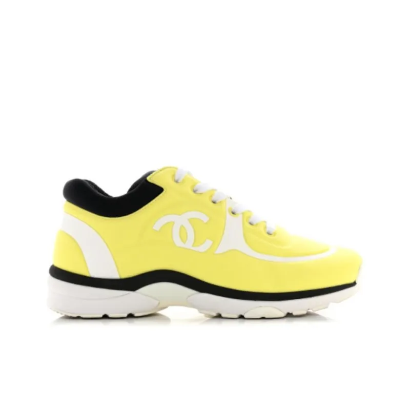 CHANEL Cc Logo Sneaker 'Yellow'-1