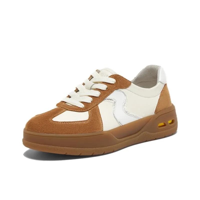 SKAP Cream Mousse Height Increasing Lightweight Breathable Low-Top Skateboard Shoes Women's-11