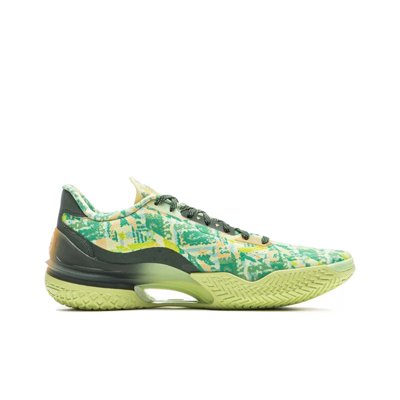 LiNing Knife 5 Slip Resistant Coverage Lightweight Rebound Low Top Performance Basketball Shoes Men's Yellow Green-1