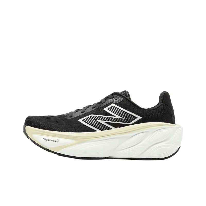 Fresh Foam x New Balance Anti Slip Wear Resistant Low Top Running Shoes Men's Black White D Width-0