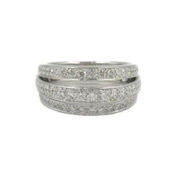 Cartier 2010s 18kt White Gold Half Circle Diamond Ring