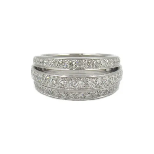 Cartier 2010s 18kt White Gold Half Circle Diamond Ring