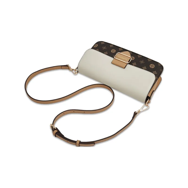 Old Man's Head Synthetic Leather Shoulder Bag Small Size Women's Coffee-3