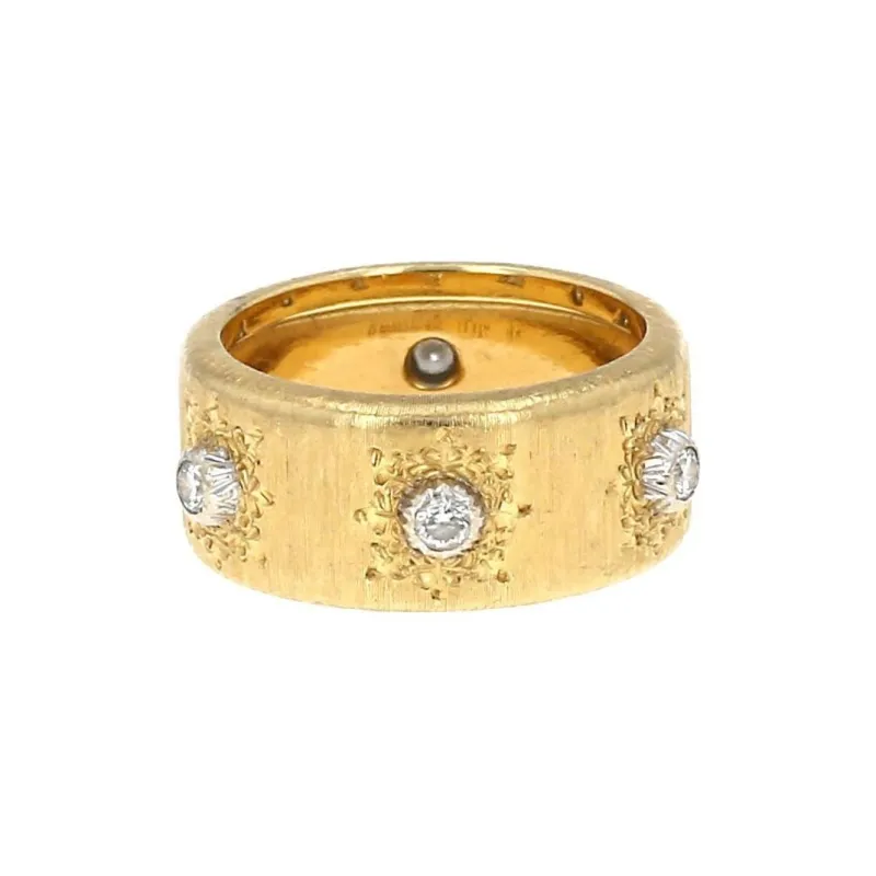 BUCCELLATI Yellow Gold Macri Classica Diamond Ring-1