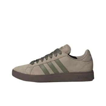 Adidas Grand Court Base 00s Anti Slip Wear Resistant Low Top Skateboard Shoes Unisex Brown Green
