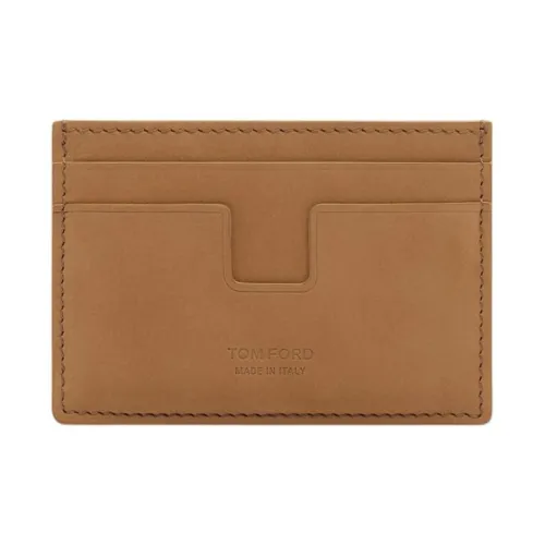 TF Leather Card Holder Men's Caramel