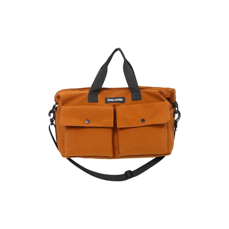 MOK Nylon Travel Bag Unisex Orange Black Green-0