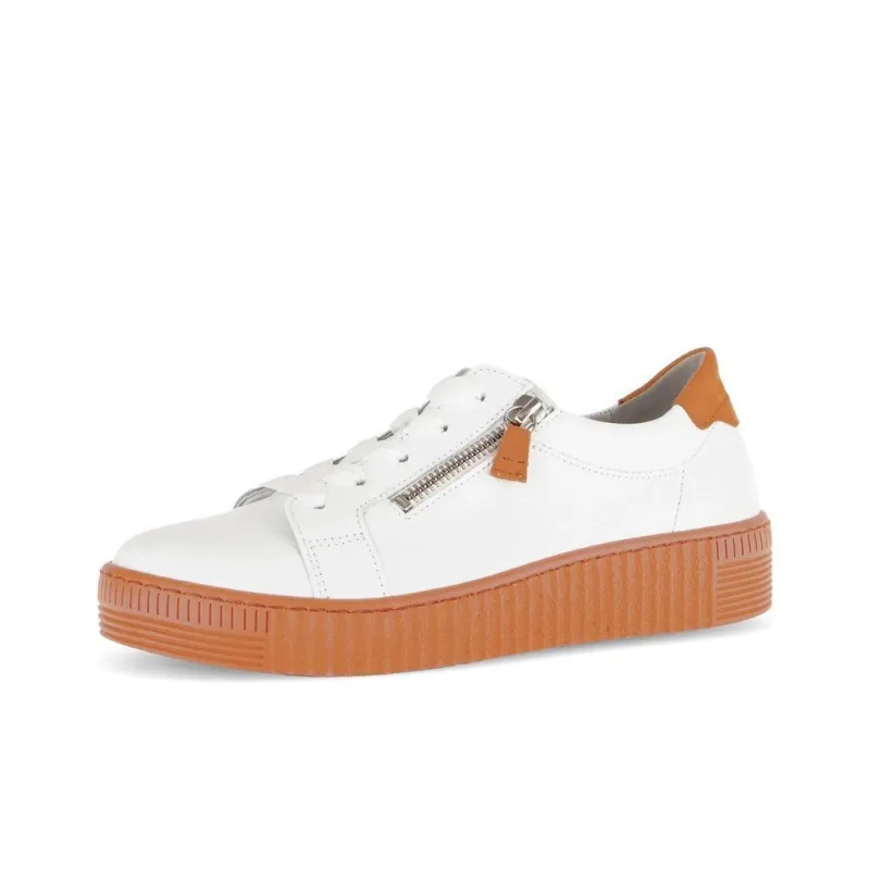 Gabor Fashion Low Top Skateboard Shoes Women's White-2