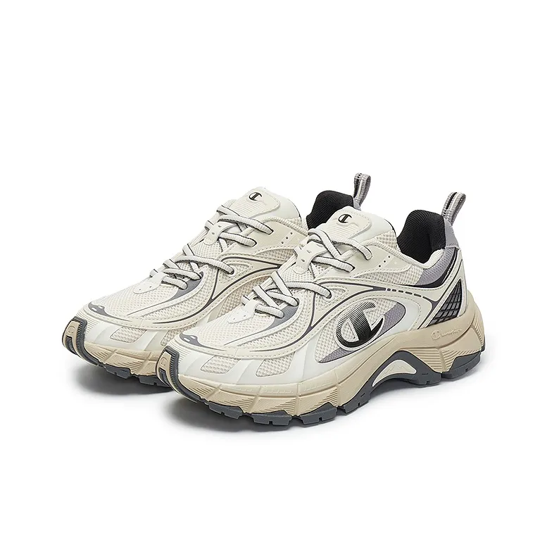 Champion Support Low Top Chunky Sneakers Men's Linen/Wolf Gray-1