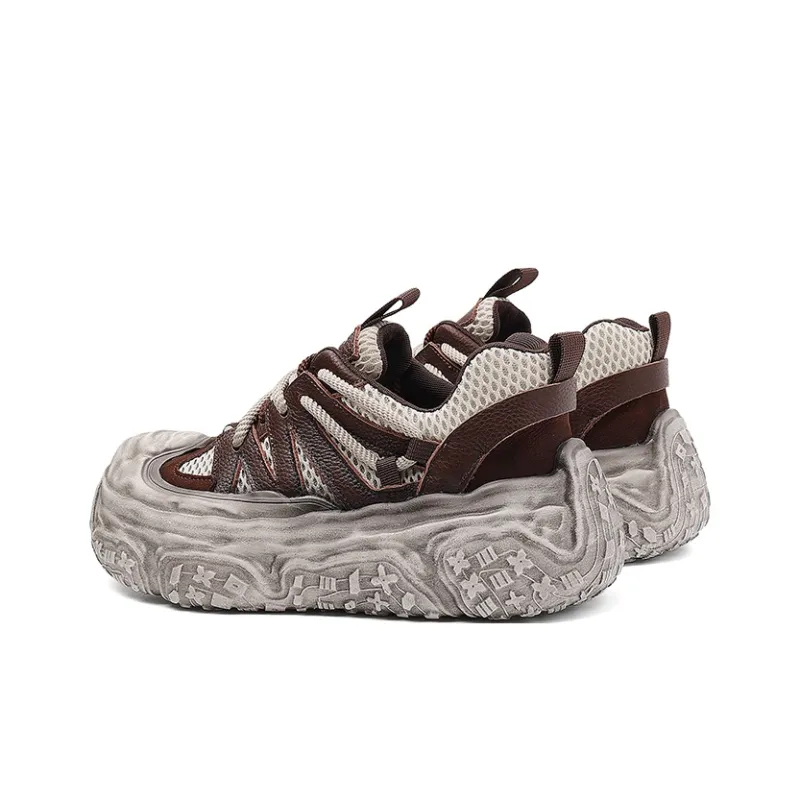 BURGELY Wear-Resistant Low-Top Chunky Sneakers Women's-16