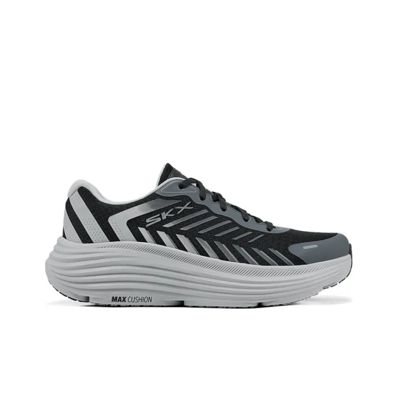 Skechers MEN'S GO Anti Slip Wear Resistant Low Top Running Shoes Unisex Black Gray Color-1