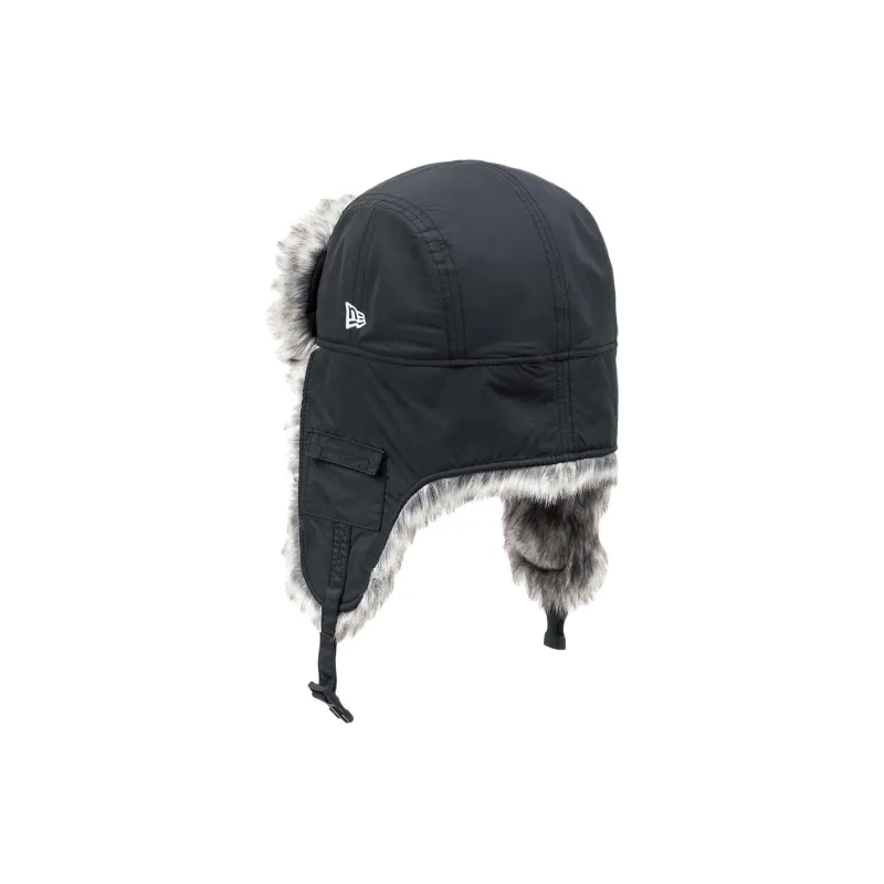 New Era Nylon Acrylic Polyester Trapper Hats Unisex Black-1