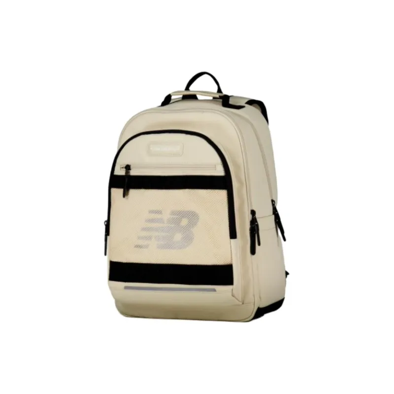 New Balance Fabric Backpack Medium Size Unisex Beige-1