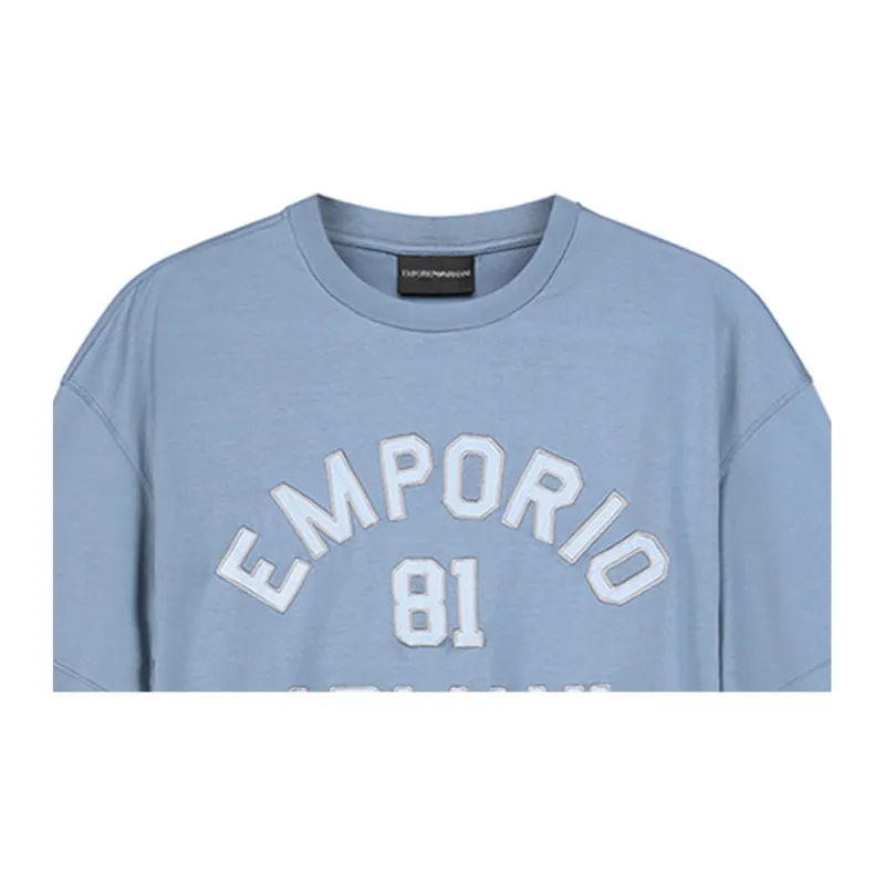 EMPORIO ARMANI T Shirts Men Light Blue-4