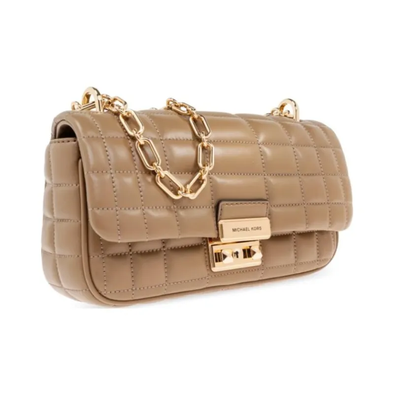 MICHAEL KORS Tribeca Cow Leather Shoulder Bag Women's Light Brown-1