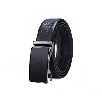 POLOMEISDO Top Grain Cow Leather Husband, Boyfriend, Father Men's Belt Practical Box Men's 3.5cm