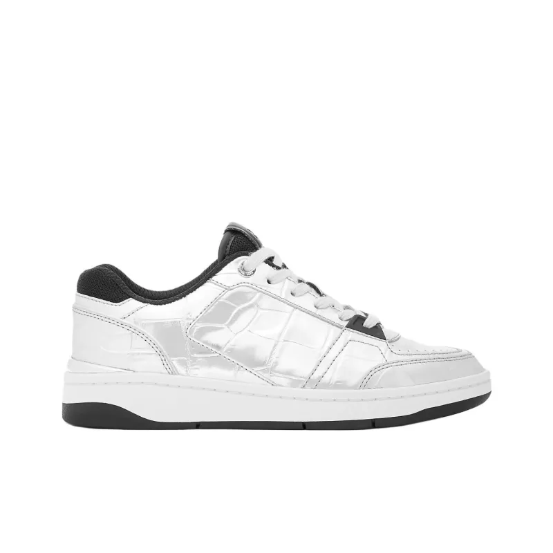 MICHAEL KORS Rebel Low Top Skateboard Shoes Women's Silver-1