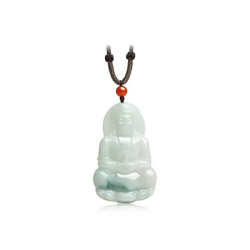 With The Heart Of The Jade Glutinous Jade Jadeite Necklaces Men's-0