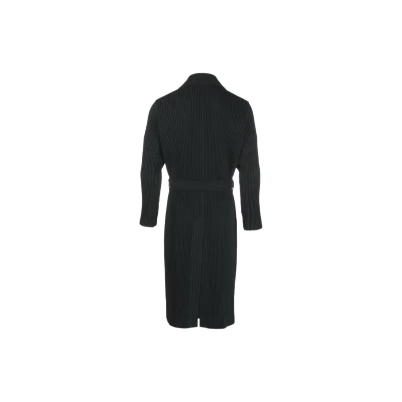 Homme Plissé Issey Miyake Trench Coat Men's Black-1