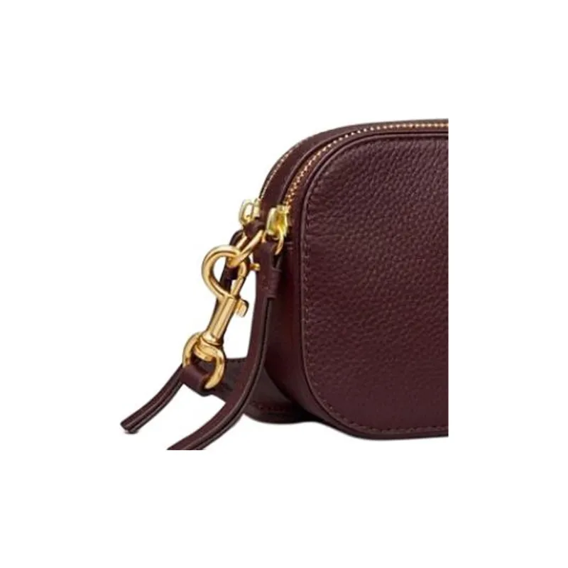 TORY BURCH Miller Litchi Grain Leather Shoulder Bag, Crossbody Bag Mini Women's Tan-3