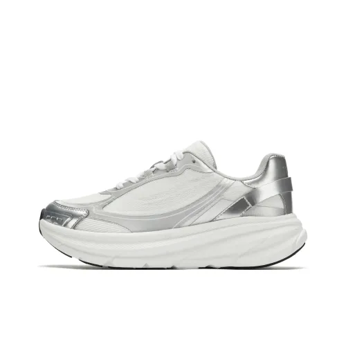 73Hours Lime Bubbles Anti Slip And Wear Resistant Height Increasing Low Top Casual Shoes Women's Silver White