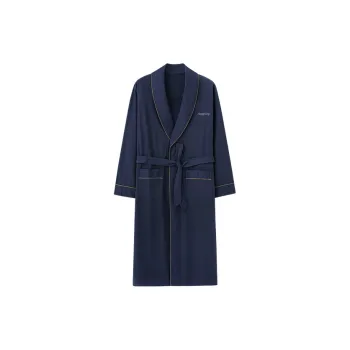 Huggy Kissy Bath Robes Men's Navy Blue