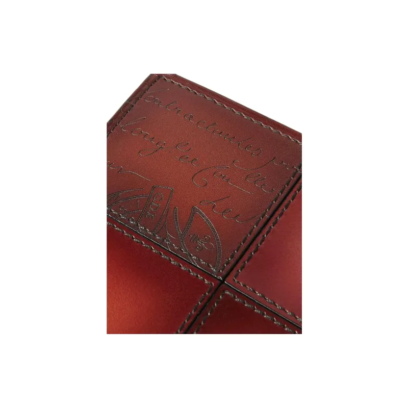 BERLUTI Leather Wallet Men's Red-3