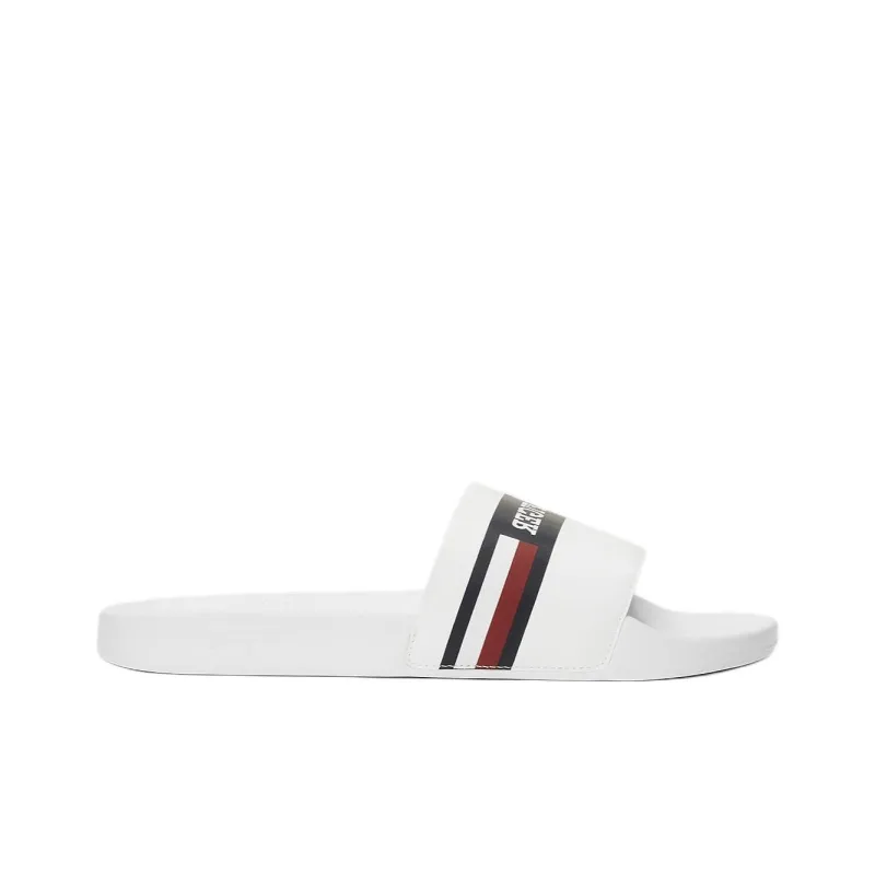 Tommy Hilfiger EVA Massage Antibacterial Slide Slippers Men's White-1