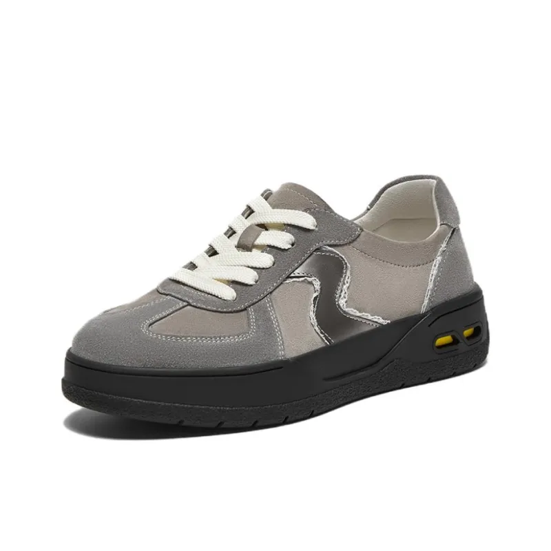 SKAP Cream Mousse Height Increasing Lightweight Breathable Low-Top Skateboard Shoes Women's-1
