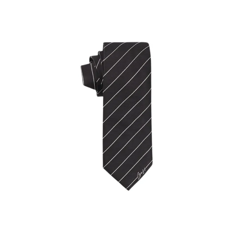 HUGO BOSS Mulberry Silk Polyester Fiber Ties Men's Black-0