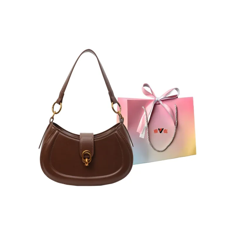 Yalu PU Saddle Bag, Shoulder Bag, Crossbody Bag, Handbag Women's Black/Coffee/Brown-0