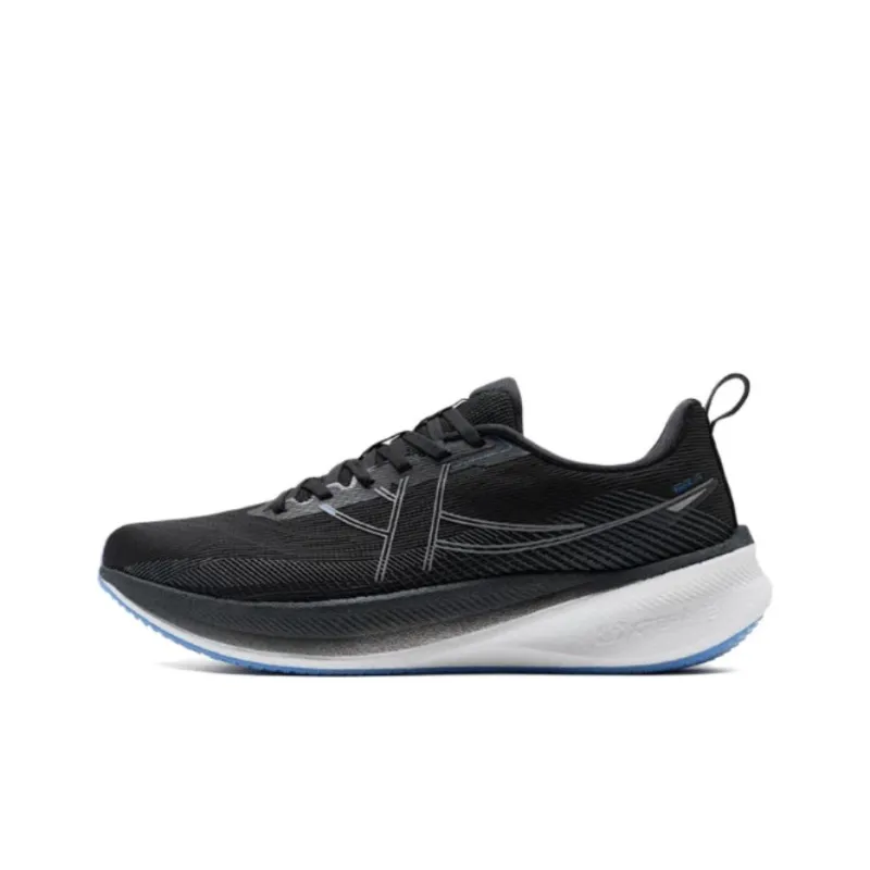 XTEP 360X 2.0 LITE Cushioned Slip Resistant Breathable Low Top Carbon Plate Marathon Running Shoes Men's Black Gray-0