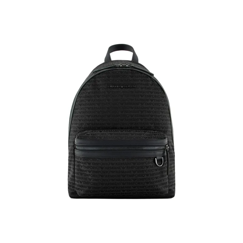 EMPORIO ARMANI Cotton Backpack Regular Men's Black-0