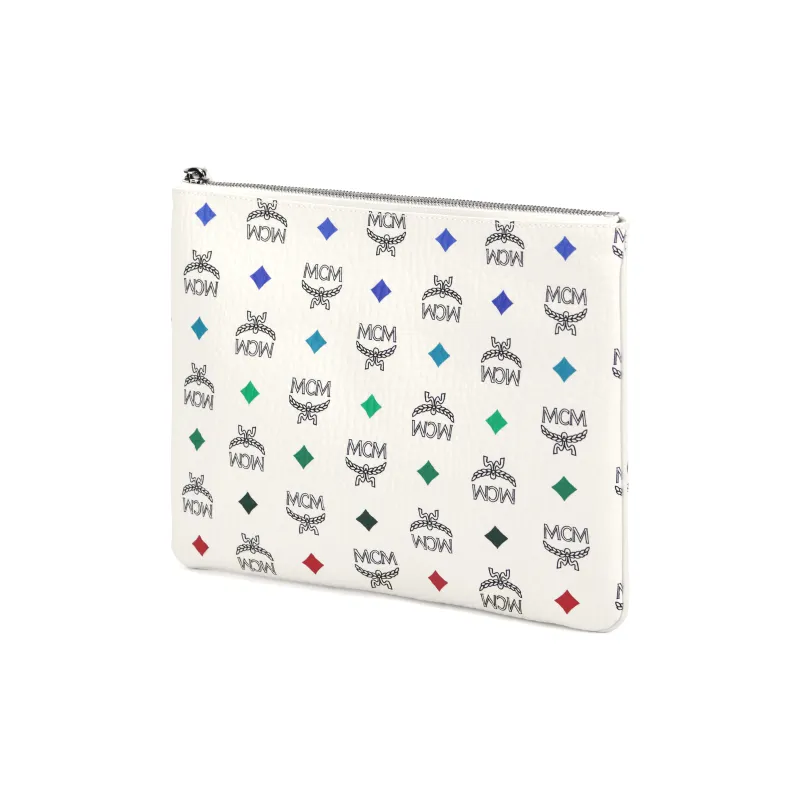 MCM Visetos Coated Canvas Shoulder Bag, Crossbody Bag Women's White & Multicolor-1
