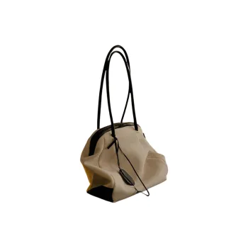 BEMIX PETS PU Tote Handbag Regular Women's Ecru/Black