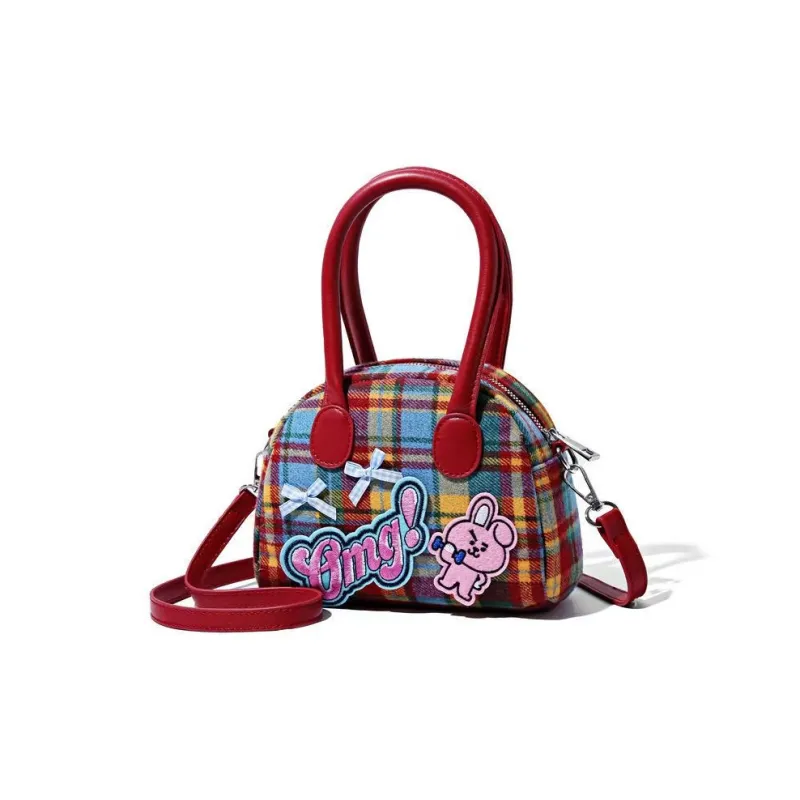 Meow In The Grass Artificial Leather Handbag Regular Women's Red-5
