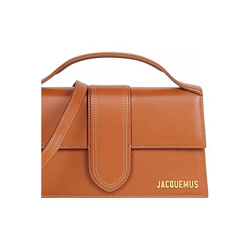 Jacquemus Cow Leather Shoulder Bag, Crossbody Bag, Handbag Mini Women's Light Brown-4