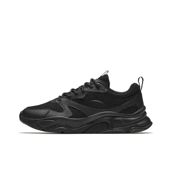 CHAOJIANTA Anti Slip And Wear Resistant Height Increasing Low Top Chunky Sneakers Men's Basic Black