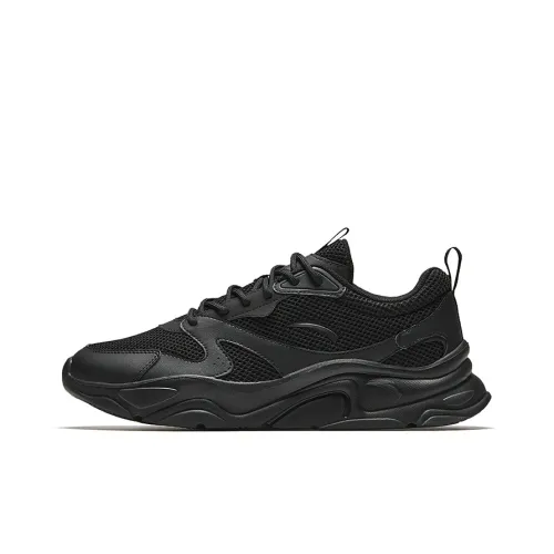 CHAOJIANTA Anti Slip And Wear Resistant Height Increasing Low Top Chunky Sneakers Men's Basic Black