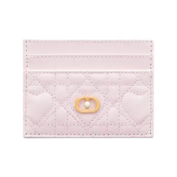 DIOR Jolie Lambskin Card Holder Women's Light Pink