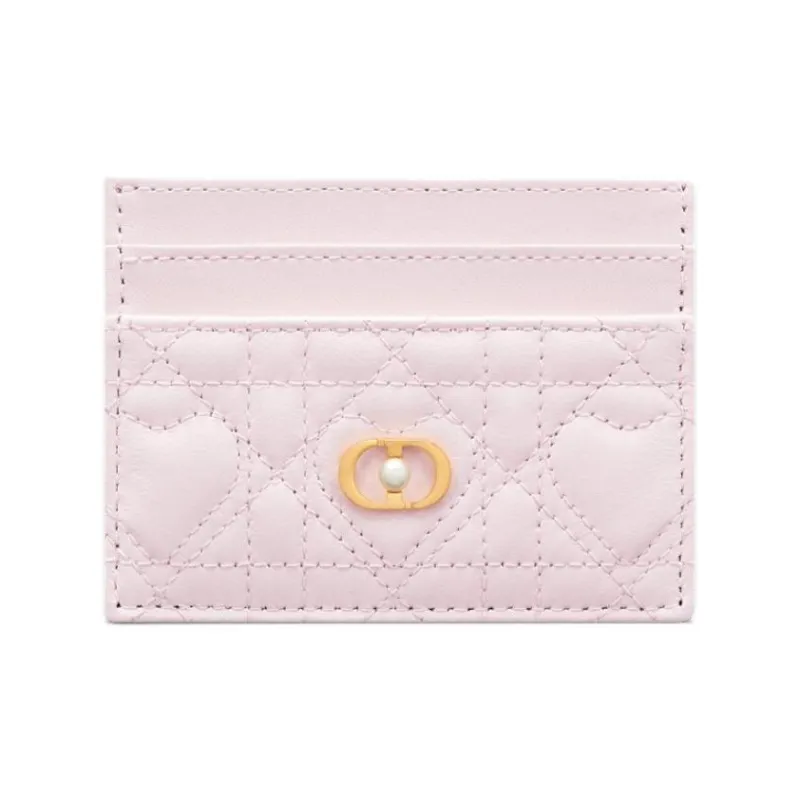 DIOR Jolie Lambskin Card Holder Women's Light Pink-0