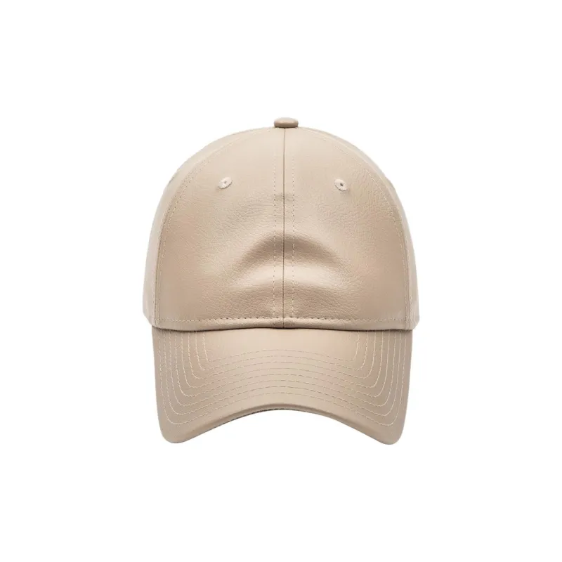 New Era Polyvinyl Chloride, Synthetic Leather Baseball Caps Unisex Beige-1