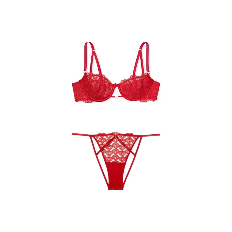 Victoria's Secret Underwear Set Women's Red-0