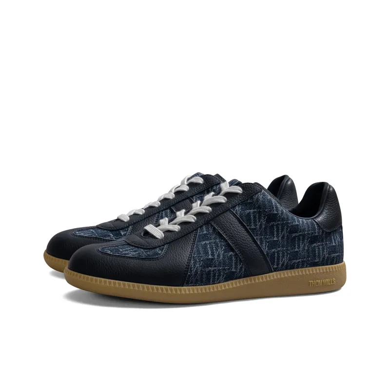 THOM WILLS Casual Versatile Sports Vintage German Army Trainers Low Top Skateboard Shoes Men's-1