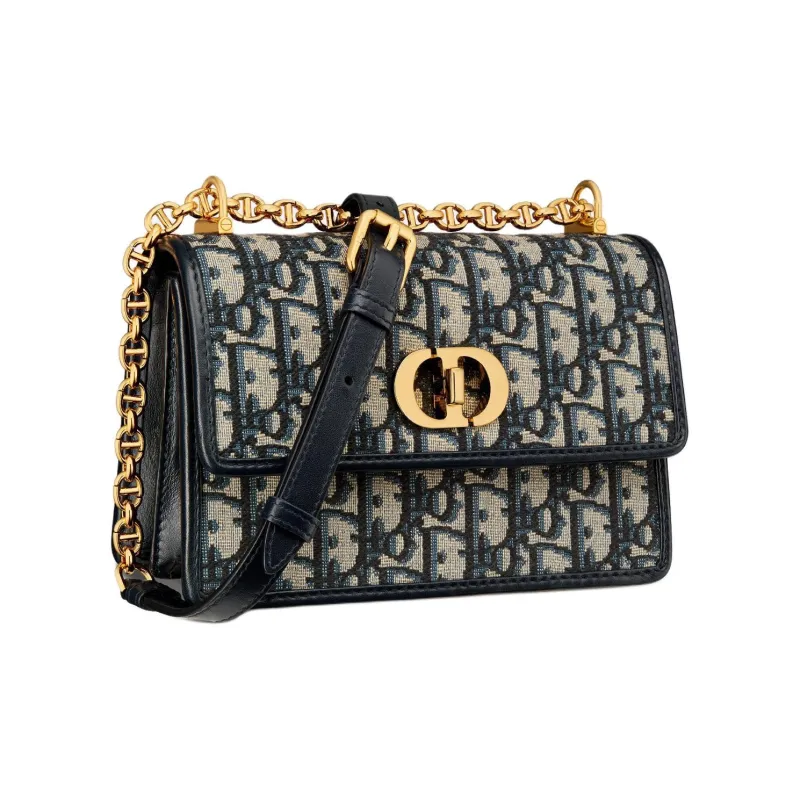 DIOR Miss Caro Cotton Shoulder Bag Mini Women's Blue-2
