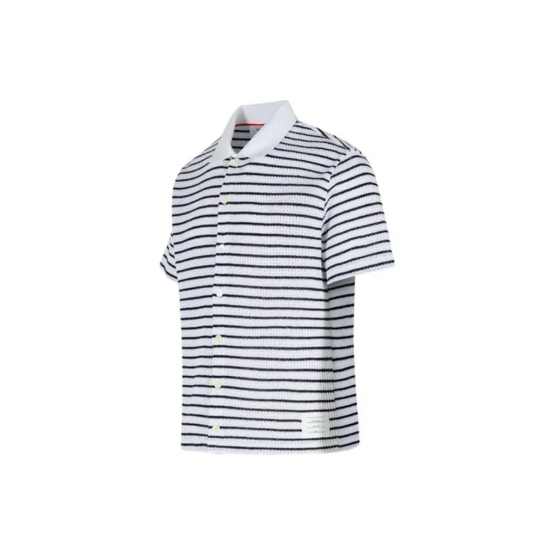 THOM BROWNE Short Sleeved Striped Shirt-1