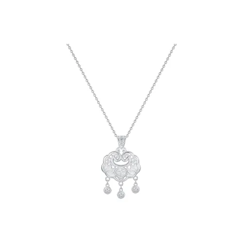 Heart Grass 999 Fine Silver Necklaces Women's