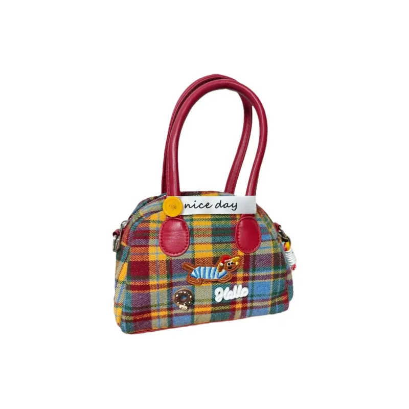 Meow In The Grass Artificial Leather Handbag Regular Women's Red-10
