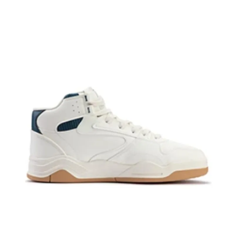 361° Type burn 4 Warm Slip Resistant High Top Skateboard Shoes Men's White Blue-1